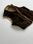 1930s French Work Corduroy Vest