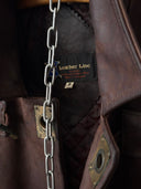 Vintage England 'Leather Line' Clasp Jacket