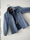 1960s Swiss Army Work Metal Button Faded Chore Jacket