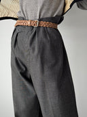 1950s European High Waisted Grey Slacks