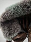 Alessandra Marchi Artisanal Leather Fur Jacket
