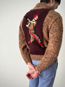 Vintage Jim & Larry Sportswear Hand Knit Wool Cardigan