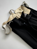 1920s European Tailored Black Wool Trousers