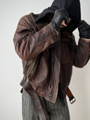 Archive Emporio Armani AW83 Cargo Leather Jacket