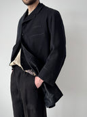 1900s Edwardian Swiss Two Piece Wool Sack Suit