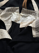 1930s European Side Buckle Black Wool Suit Trousers