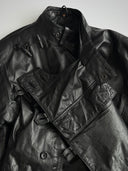 1980s Swedish Army Type Motorcycle Leather Jacket