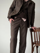1960s Scotland Three Piece Gabardine Wool Suit