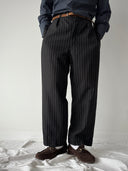 1940s French Workwear Striped Trousers
