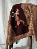 Vintage Jim & Larry Sportswear Hand Knit Wool Cardigan