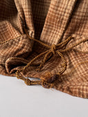 1960s European Wool Checked Smoking Lounge Jacket