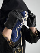 Old European Black Leather Gloves