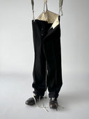 1920s European Tailored Black Wool Trousers