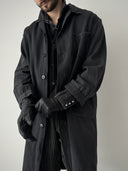 1960s French Workwear Atelier Black Coat