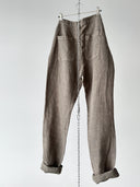 French Workwear ‘Vetra’ Heavy Linen Large Legged Pants