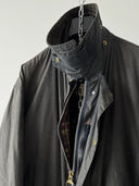 90s Barbour A205 Border Waxed Navy Jacket