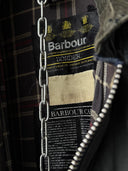90s Barbour A205 Border Waxed Navy Jacket