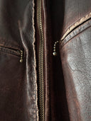 1940s WW2 Era German Brown Leather Blouson Jacket