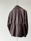 1940s WW2 Era German Brown Leather Blouson Jacket