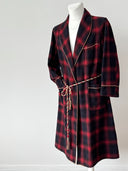 1960s Vintage England ‘Regal-Aire’ Checked Wool Smoking Robe
