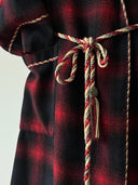 1960s Vintage England ‘Regal-Aire’ Checked Wool Smoking Robe