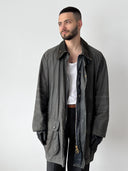 90s Barbour A205 Border Waxed Navy Jacket