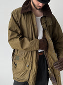 Barbour A830 Classic Beaufort Waxed Olive Jacket