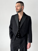 1925 Dated Dutch Bespoke Evening Black Tailcoat Frock Coat