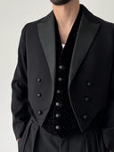 1925 Dated Dutch Bespoke Evening Black Tailcoat Frock Coat