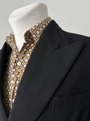1940s European Double-Breasted Black Wool Tuxedo Suit