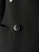 1940s European Double-Breasted Black Wool Tuxedo Suit