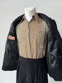 1940s European Double-Breasted Black Wool Tuxedo Suit