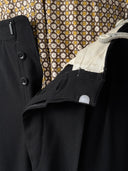 1940s European Double-Breasted Black Wool Tuxedo Suit