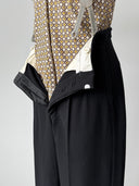 1940s European Double-Breasted Black Wool Tuxedo Suit