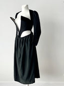 Women's Antique 19th Century Victorian Era Black Dress Corset Skirt