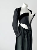 Women's Antique 19th Century Victorian Era Black Dress Corset Skirt