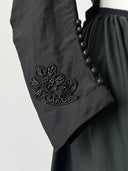 Women's Antique 19th Century Victorian Era Black Dress Corset Skirt