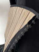 Women's Antique 19th Century Victorian Era Black Dress Corset Skirt