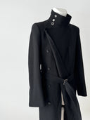 90s Issey Miyake Wool Wrap Coat