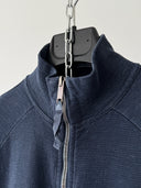 Transit Cotton Full Zip Navy Sweater