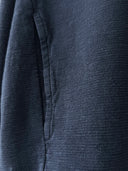 Transit Cotton Full Zip Navy Sweater