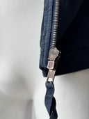 Transit Cotton Full Zip Navy Sweater