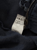Transit Cotton Full Zip Navy Sweater