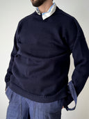 1970s Traditional Guernsey Fisherman Wool Knit Sweater