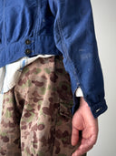 1960s French Work ‘Lutteurs’ Sanfor Thrashed Cyclist Jacket