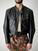 1970s Harro Kombi West Germany Leather Moto Jacket