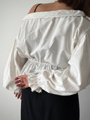 Vintage European Women’s Puff Sleeve Light Blouse