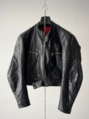 1970s Harro Kombi West Germany Leather Moto Jacket