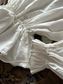 Vintage European Women’s Puff Sleeve Light Blouse