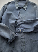 1960s Swiss Army Work Thrashed Faded Denim Chore Jacket
